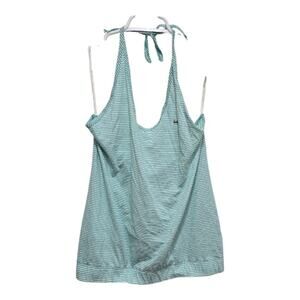 Lacoste Striped Halter Tank Top Green White Size 40